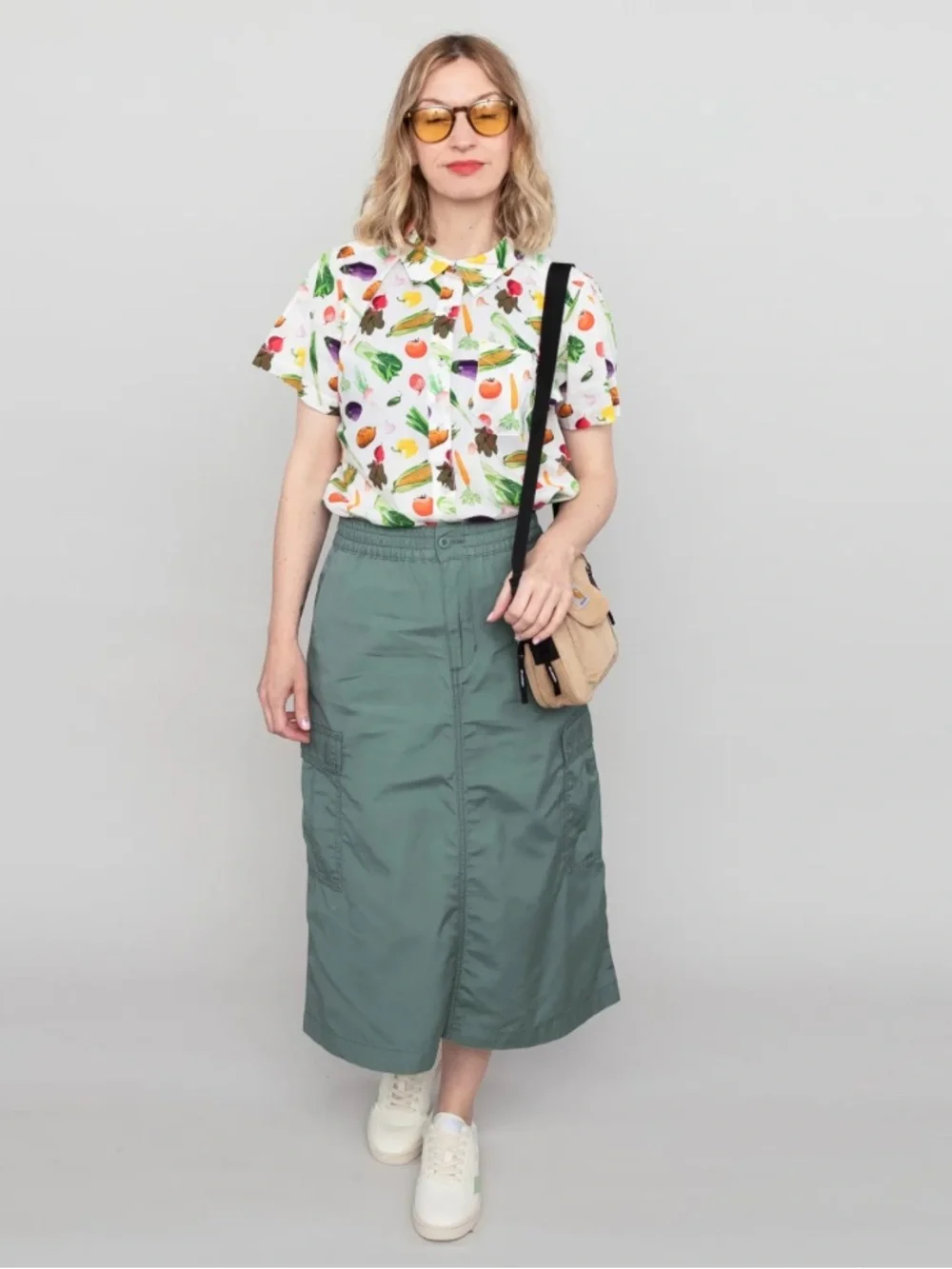 Kavu Girl Party Short Sleeve Shirt Veggie Lover Women’s - Picture 2 of 13
